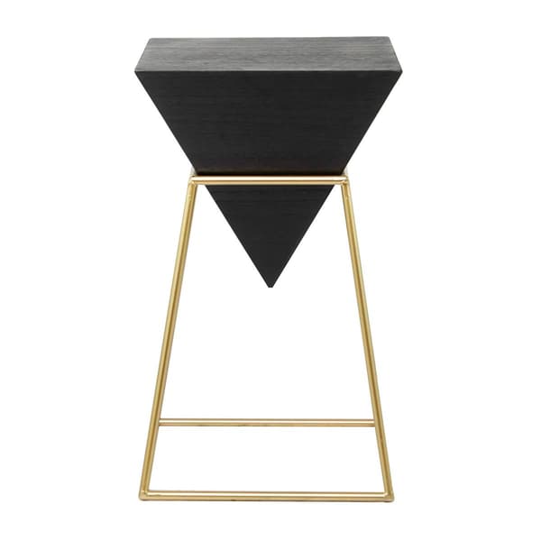 9th & Pike® Black Wood Modern Accent Table