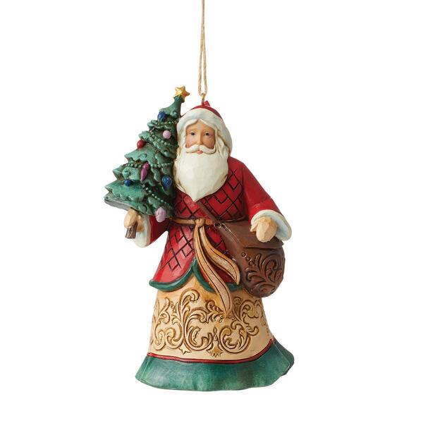 Jim Shore Santa w/ Tree & Toy Bag - image 