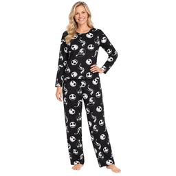 Womens Disney Long Sleeve Nightmare Before Christmas Pajama Set