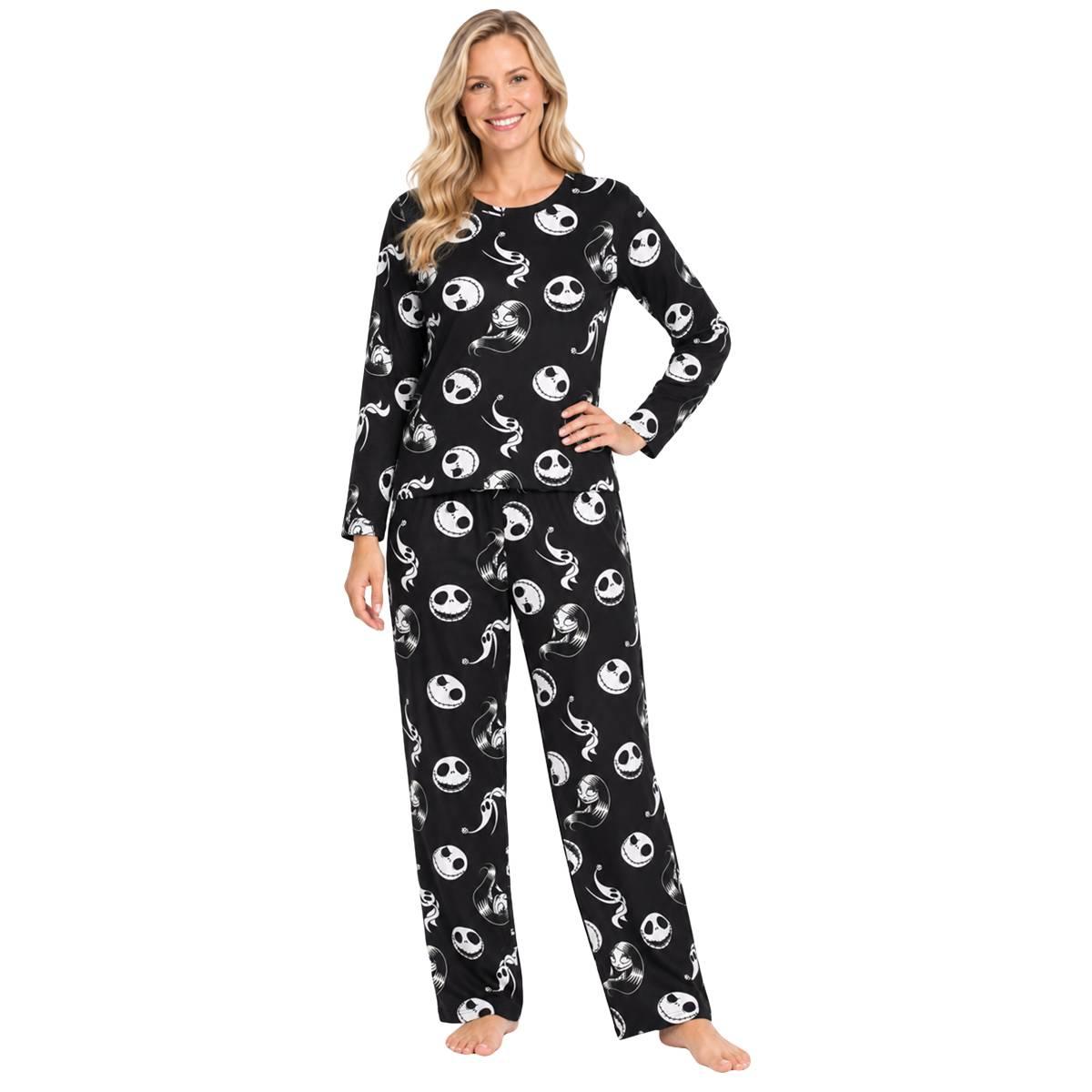 Womens Disney Long Sleeve Nightmare Before Christmas Pajama Set