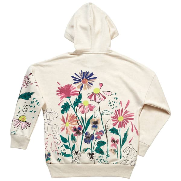 Girls (7-16) adidas® Heather Floral Graphic Oversized Hoodie