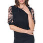 Womens DKNY Abstract Feather Elbow Sleeve Sweater - image 3