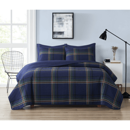 Truly Soft Bronson Plaid 3pc. Reversible Quilt Set