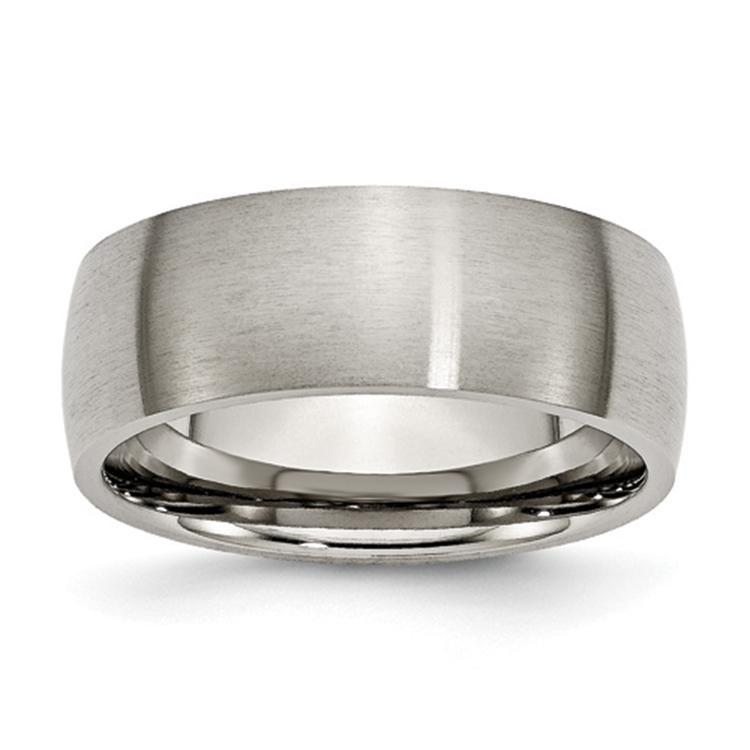 Mens Endless Affection(tm) 8mm Titanium Dome Shaped Wedding Band