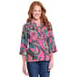 Womens Ali Miles 3/4 Cuff Sleeve Bright Paisley Blouse - image 1