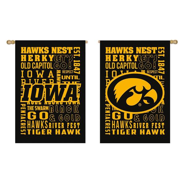 Evergreen University of Iowa Fan Rules House Flag - image 
