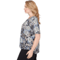 Plus Size Emaline Key Items Short Sleeve Round Neck Floral Tee - image 4