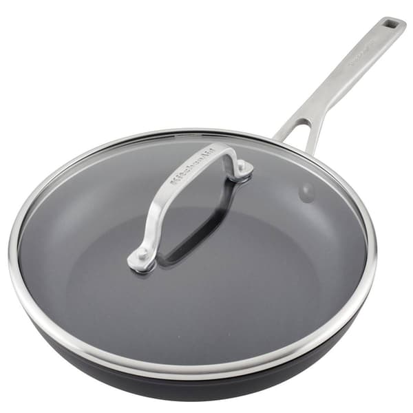 KitchenAid Hard Anodized Induction Frying Pan with Lid -10-Inch