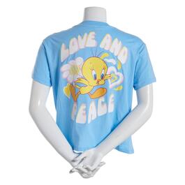 Juniors Freeze Tweety Front &amp; Back Skimmer Tee With Pocket