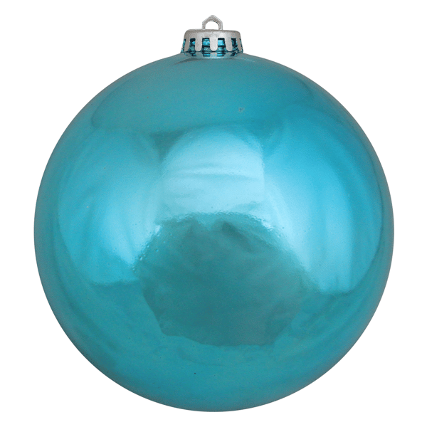 Northlight 6in. Turquoise Blue Shiny Christmas Ball Ornament