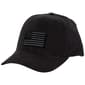 Mens Solid Tonal Flag Hat - Black - image 1