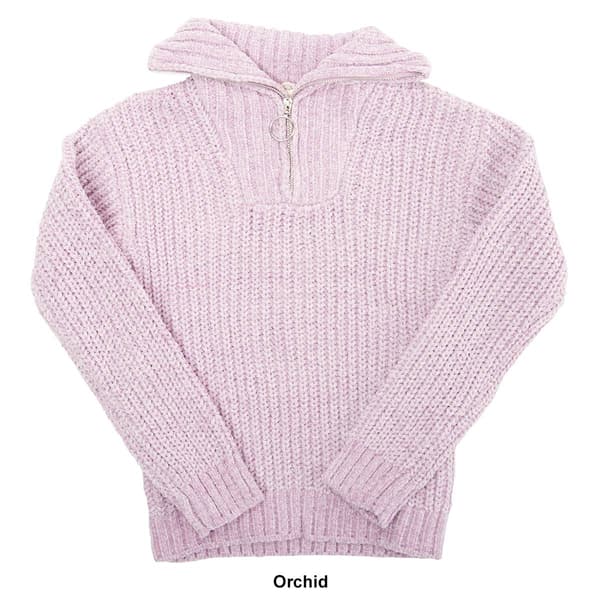 Girls &#40;4-6x&#41; BTween&#174; 1/4 Zip Chenille Pullover Sweater - image 