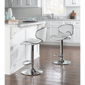 Linon Home Decor Beldon White Faux Leather Adjustable Barstool - image 10