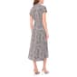 Womens MSK Short Sleeve V Neck Geometric Midi Dress - image 2