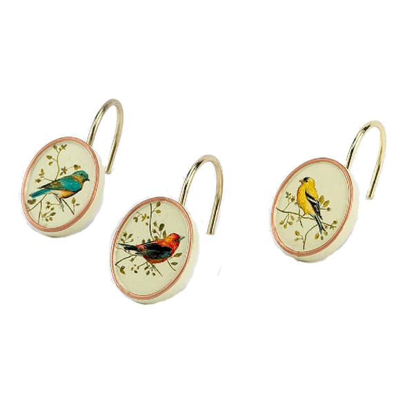 Avanti Gilded Birds Shower Curtain Hooks - image 