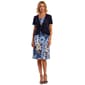Womens Perceptions Short Sleeve Eyelet Jacket Dress - image 1
