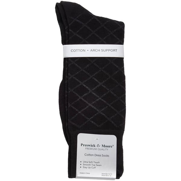 Mens Preswick & Moore(R) Diamond Texture Crew Socks - image 