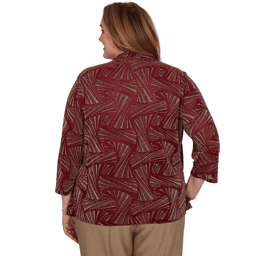 Plus Size Alfred Dunner Union Square Shimmer Two in One Blouse