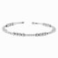 Athra Silver Plated Clear Crystal & Bead Stations Coil Bracelet - image 1