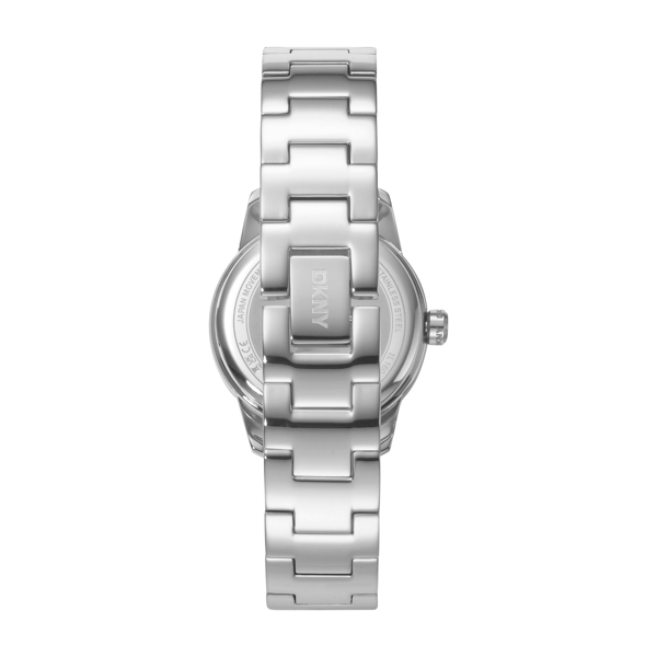 Womens DKNY Black Dial Half Bangle Silver Watch - DK1L160M0025