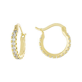 Athra 14kt. Gold over Brass Click Top Hoop Earrings