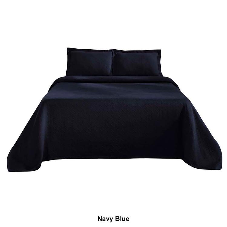 Superior Jacquard Matelassé Cotton Basketweave 3pc. Bedspread Set