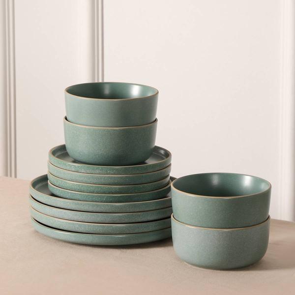 Earth & Clay Amber 12-Piece Stoneware Dinnerware Set