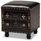 Baxton Studio Charlier Wood Storage Ottoman w/ Book Spine Drawer - image 3