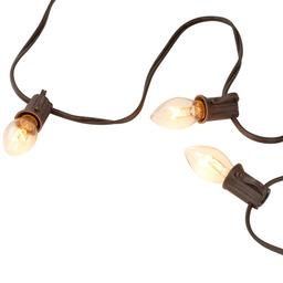 Northlight Seasonal 25ft. Clear C7 Christmas Lights - Brown Wire