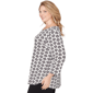 Plus Size Emaline Key Items 3/4 Sleeve Boat Neck Geometric Tee - image 4