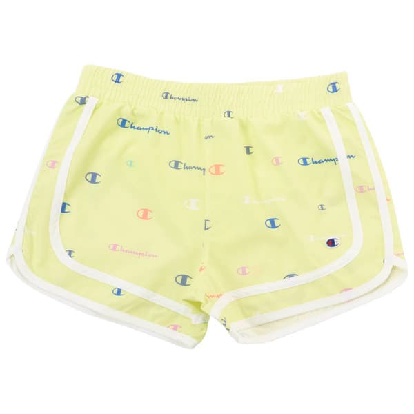 Girls (7-16) Champion(R) Neon Logo Varsity Shorts - image 