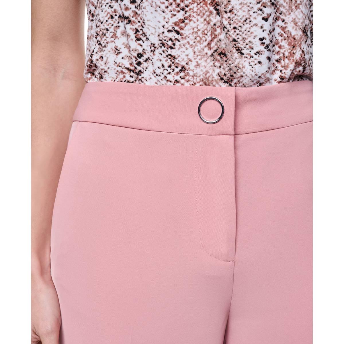 Womens Calvin Klein Solid Modern Fit Straight Leg Pants