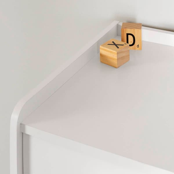 South Shore Bebble Soft Gray & White Nightstand