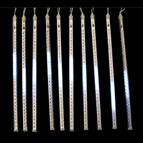 Northlight 10ct. White LED Snowfall Icicle Christmas Tube Lights - image 