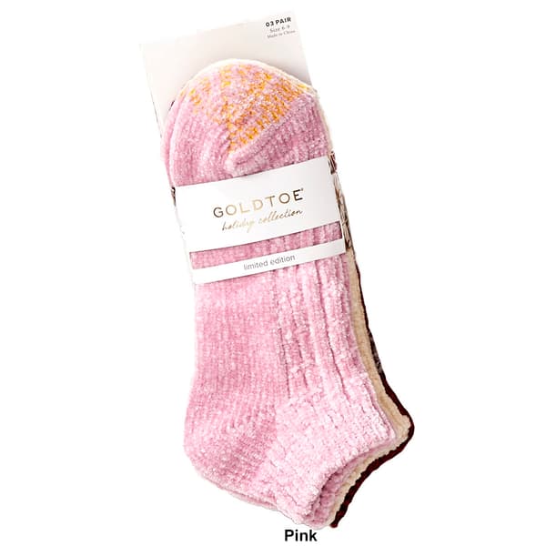Womens Gold Toe 3pk. Low Cut Chenille Socks