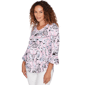 Womens Ruby Rd. California Dreaming 3/4 Sleeve Paisley Blouse - image 3