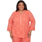 Plus Size Alfred Dunner Resort Living Textured Lace Scroll Henle - image 1