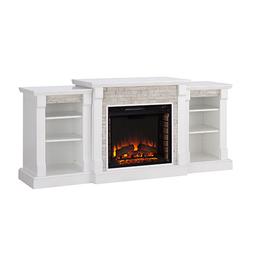 Southern Enterprises Stone Electric Fireplace & Bookcases