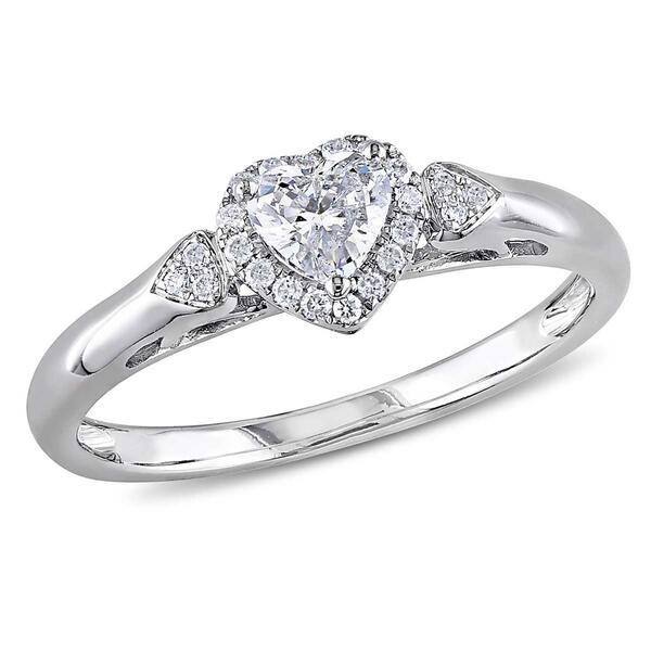Gold Classics&#40;tm&#41; 14kt. White 2/5ctw. Diamond Engagement Ring - image 