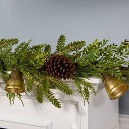 National Tree Christmas Bells 6ft. Artificial Christmas Garland