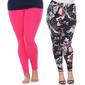 Plus Size White Mark 2pk. Mixed Leggings - image 1