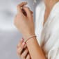 Sterling Silver 18kt. Rose Gold Dew Moissanite Bracelet - image 5