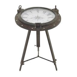 9th & Pike® Black Metal Industrial Accent Table