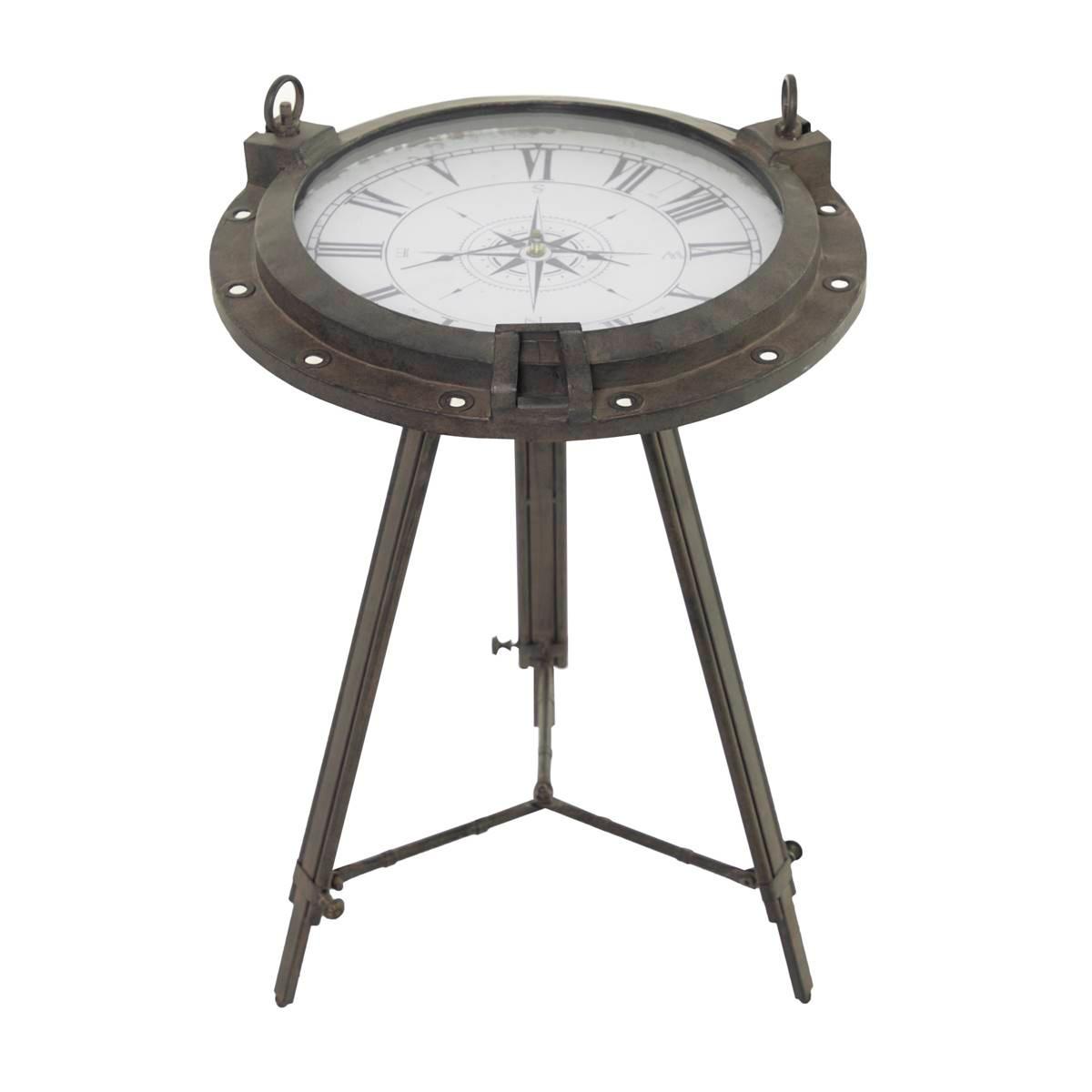 9th & Pike® Black Metal Industrial Accent Table