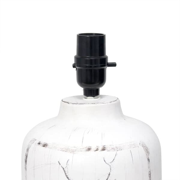 Simple Designs Deer Buck Nature Ceramic Farmhouse Table Lamp
