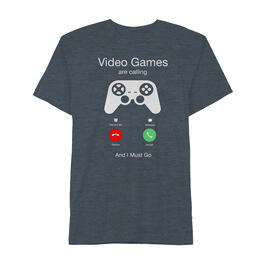 Young Mens Video Games Calling Graphic Tee