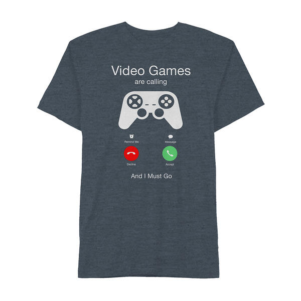 Young Mens Video Games Calling Graphic Tee - image 