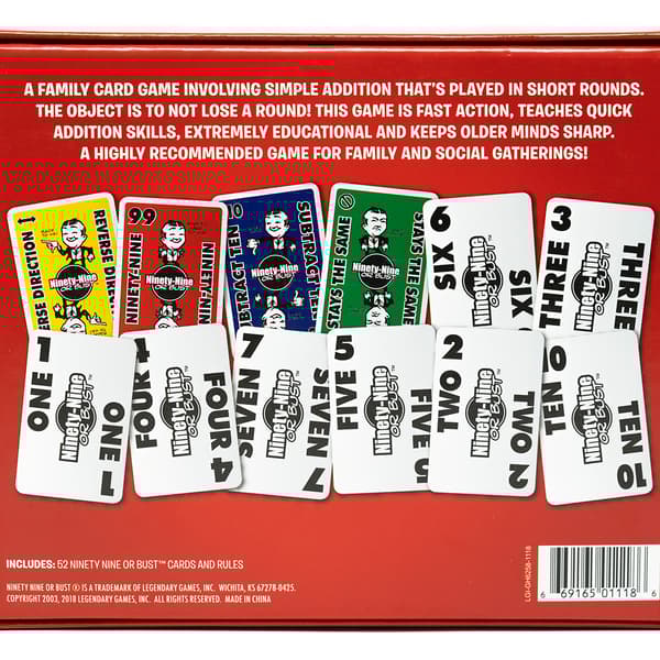 Legendary Games 99 Or Bust Card Game