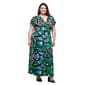Plus Size 24/7 Comfort Apparel Blue Butterfly Empire Waist Dress - image 4