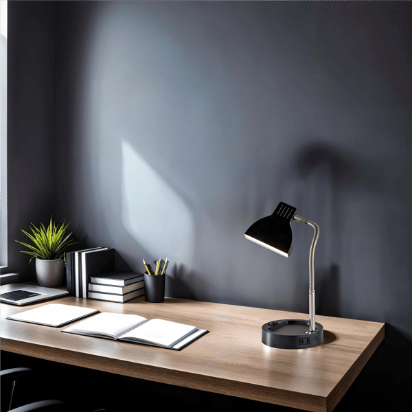Simplee Adesso Slender LED Black Desk Lamp